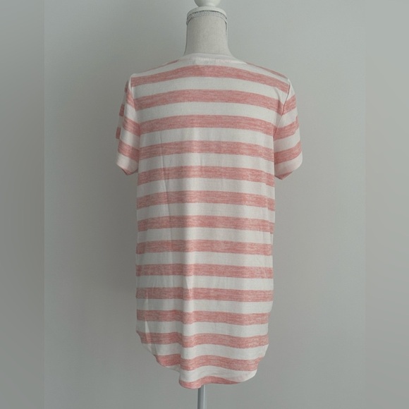 Market & Spruce Pink and White Striped Tee - Picture 4 of 8
